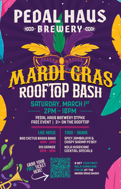 Pedal Haus Mardi Gras Rooftop Bash