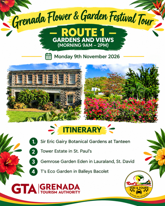 RGTT: Grenada Flower & Garden Festival Tour (Route 1- Morning)
