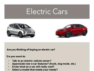Electric Cars at Lunch and Learn