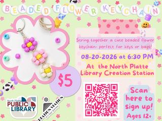 C$W: Beaded Flower Keychain