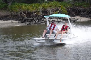 Drive Our Exciting 2 man Go Cat Boat in Downtown Naples