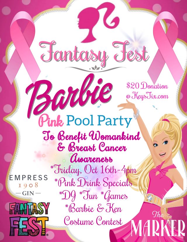Fantasy Fest Barbie Pink Pool Party at The Marker Key West Harbor Resort on October 16