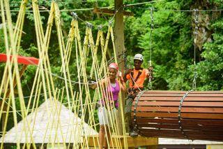 Zipline & Obstacle Course at Harrison's Cave, Barbados