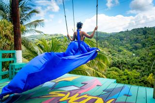 Jamaica Swing Drone Photoshoot with Dress Lunch and Transport