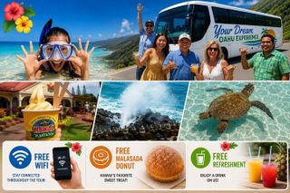 Oahu: Full-Day Circle Island Tour with Beach Stop & Free Wi-Fi