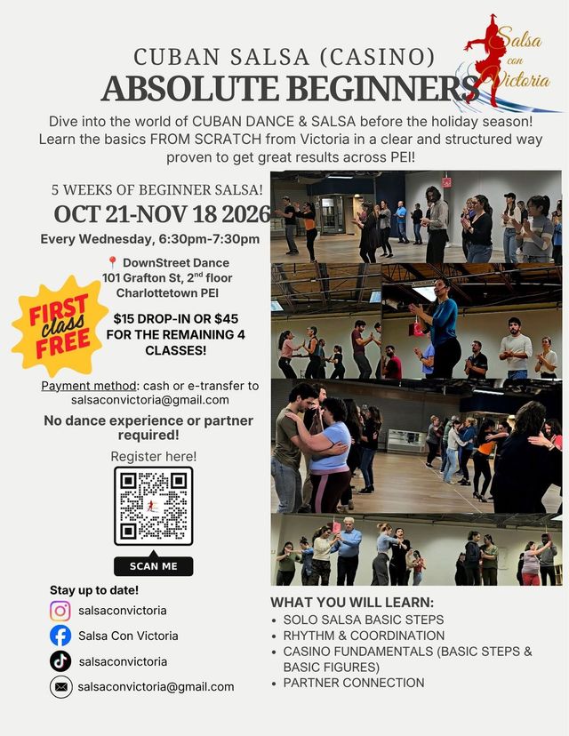 Cuban Salsa (Casino) - Absolute Beginners (5 weeks - last series for 2026! first class free!)