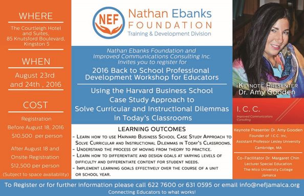 2016 Back to School Professional Development Workshop
