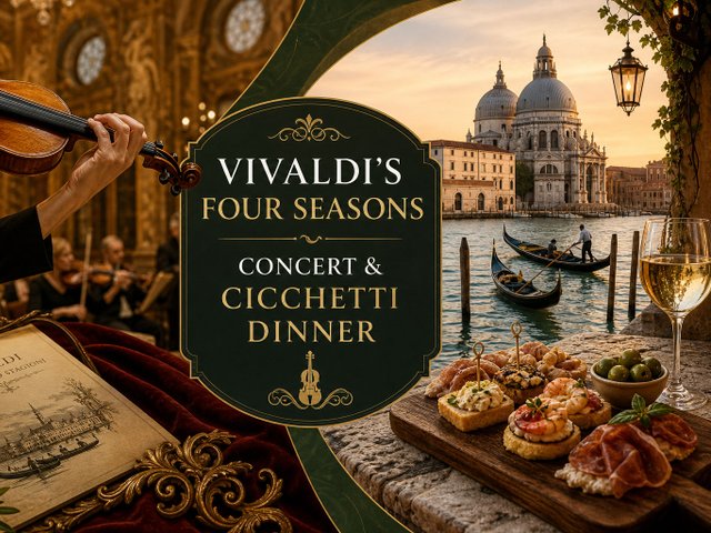 Vivaldi's Four Seasons Concert & Cicchetti Dinner 2026