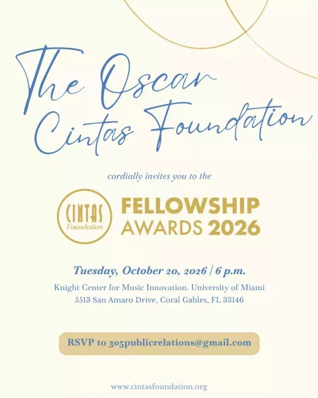 The Oscar Cintas Foundation Announces 2026 Fellowship Awards for Cuban Diaspora Cultural Excellence