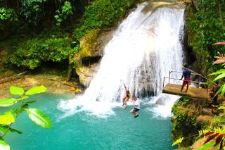 Dunn's River Park & Blue Hole Waterfall Combo from Montego Bay