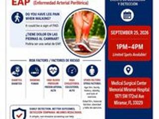 Free PAD Screening and Education: Friday, September 25 at Memorial Miramar Hospital