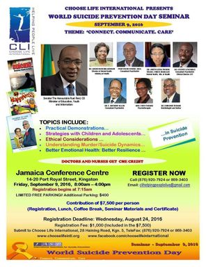 World Suicide Prevention Day Seminar