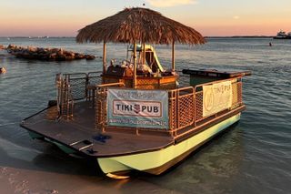 Private Tiki Pub Floating Sunset Cruise at Crab Island