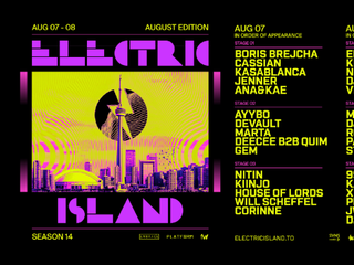 ELECTRIC ISLAND: 2026 AUGUST EDITION - SATURDAY
